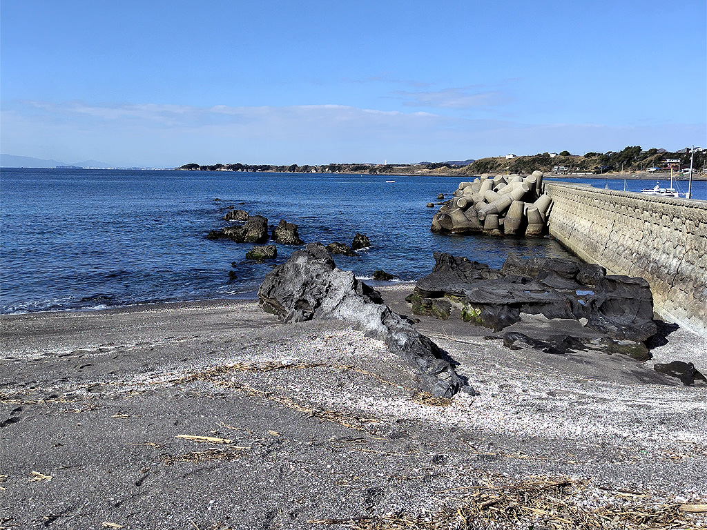 初声漁港 岩礁列